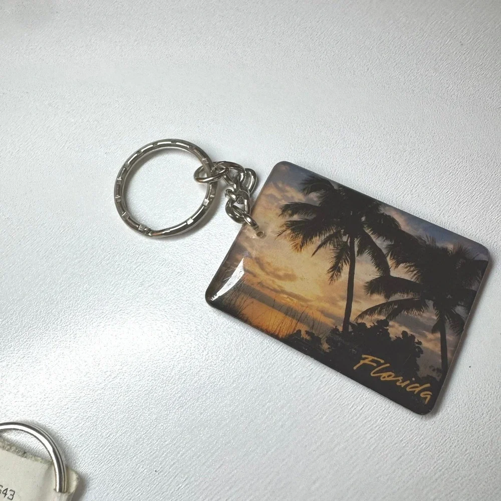 Florida Palm Tree‎ Sunset Souvenir Keychain